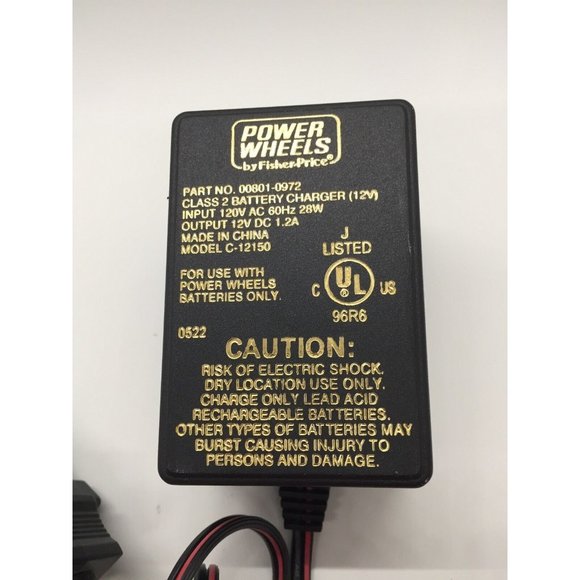Fisher Price Power Wheels 00801-0972 Class 2, 12V Output Charger Model C-12150 - Picture 2 of 5